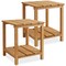 Casafield Adirondack Side Table, Cedar Wood Outdoor End Table with Shelf for Patio, Deck, Lawn and Garden
